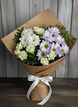 Букет цветов из:  Хризантемы и Розы #REPLACE_PRED# Верхнеуральске