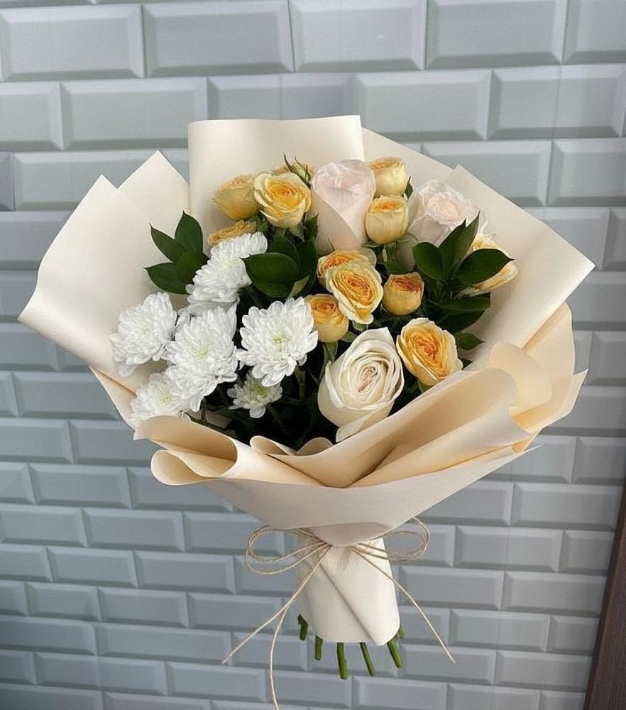 Букет цветов из: Розы и Хризантемы в Верхнеуральске