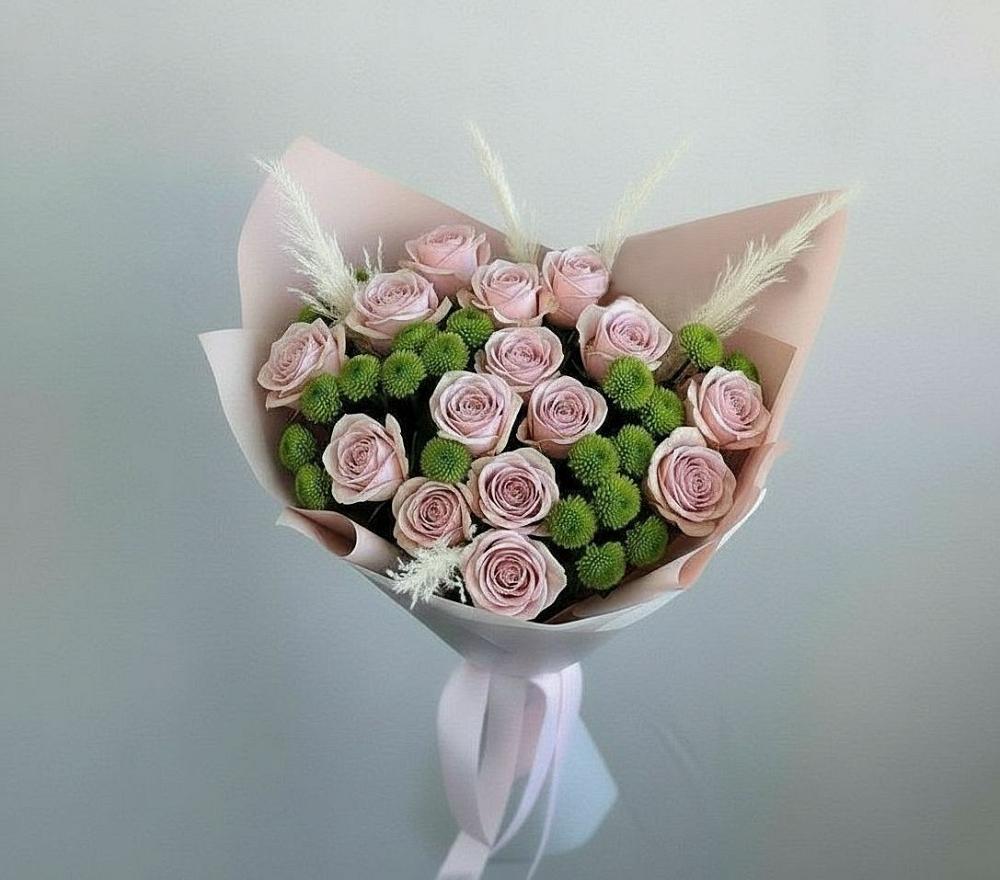 Букет цветов из: Розы и Хризантемы в Верхнеуральске