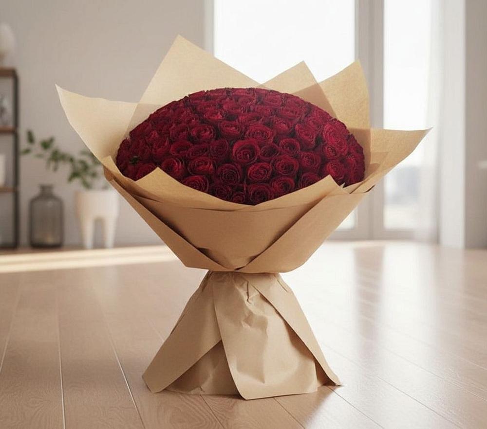 Букет 101 Красная роза в Верхнеуральске