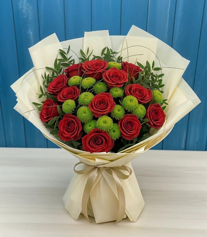 Букет цветов из: Розы и Хризантемы в Верхнеуральске