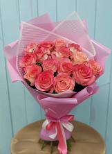 Букет 15 Розовых роз Равель в Верхнеуральске