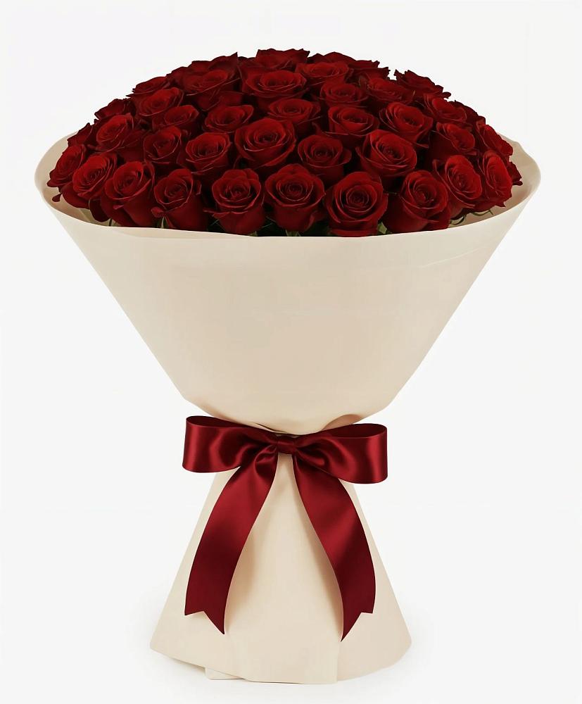 Букет 101 Бордовая роза Блэк Бакарра в Верхнеуральске